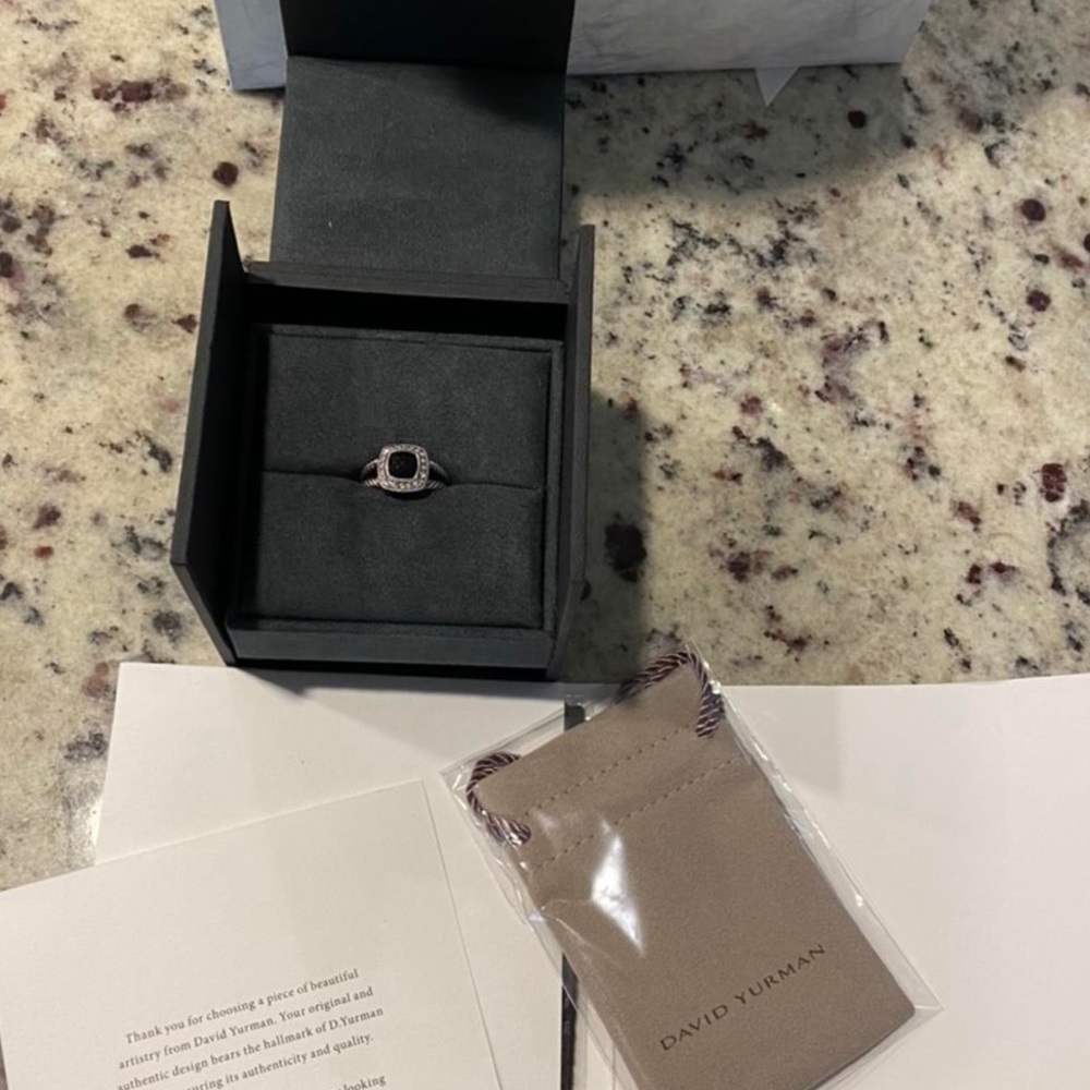 David Yurman Petite Albion Ring with Black Onyx